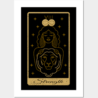 Tarot Card - Strength - Occult Gothic Halloween Posters and Art